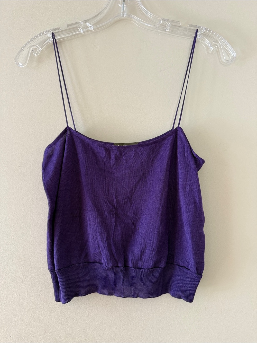 Lanvin Deep Purple Double-Strap Silk Camisole